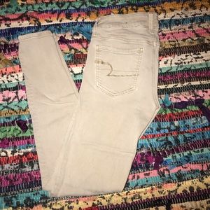 Khaki American Eagle jeggings size 0